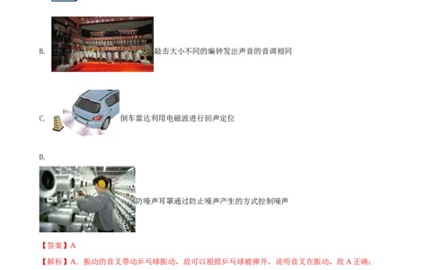 专题06声现象单元核心素养考试达标试卷（解析版）_8、物理总复习_8.中考物理总复习_2023年中考复习资料_一轮复习_讲义+练习2023届中考物理一轮单元复习讲练考（全国通用）