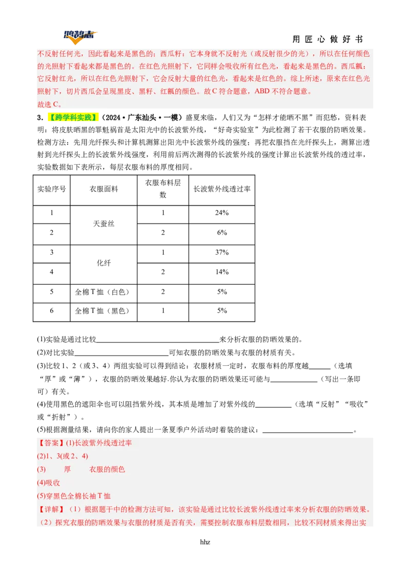 专题02光现象（讲义）（解析版）_8、物理总复习_《2025年中考复习讲义》物理