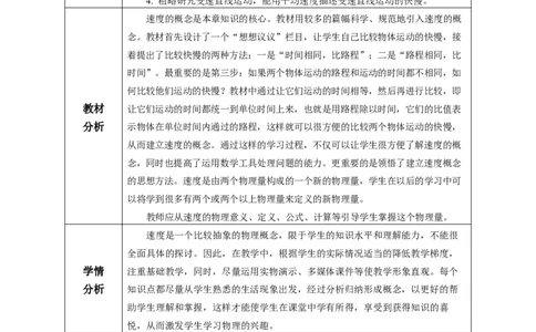 1.3运动的快慢（教学设计）-（人教版2024）_初物_八年级上下册+九年级全一册物理_八年级物理上册_教学设计（完）