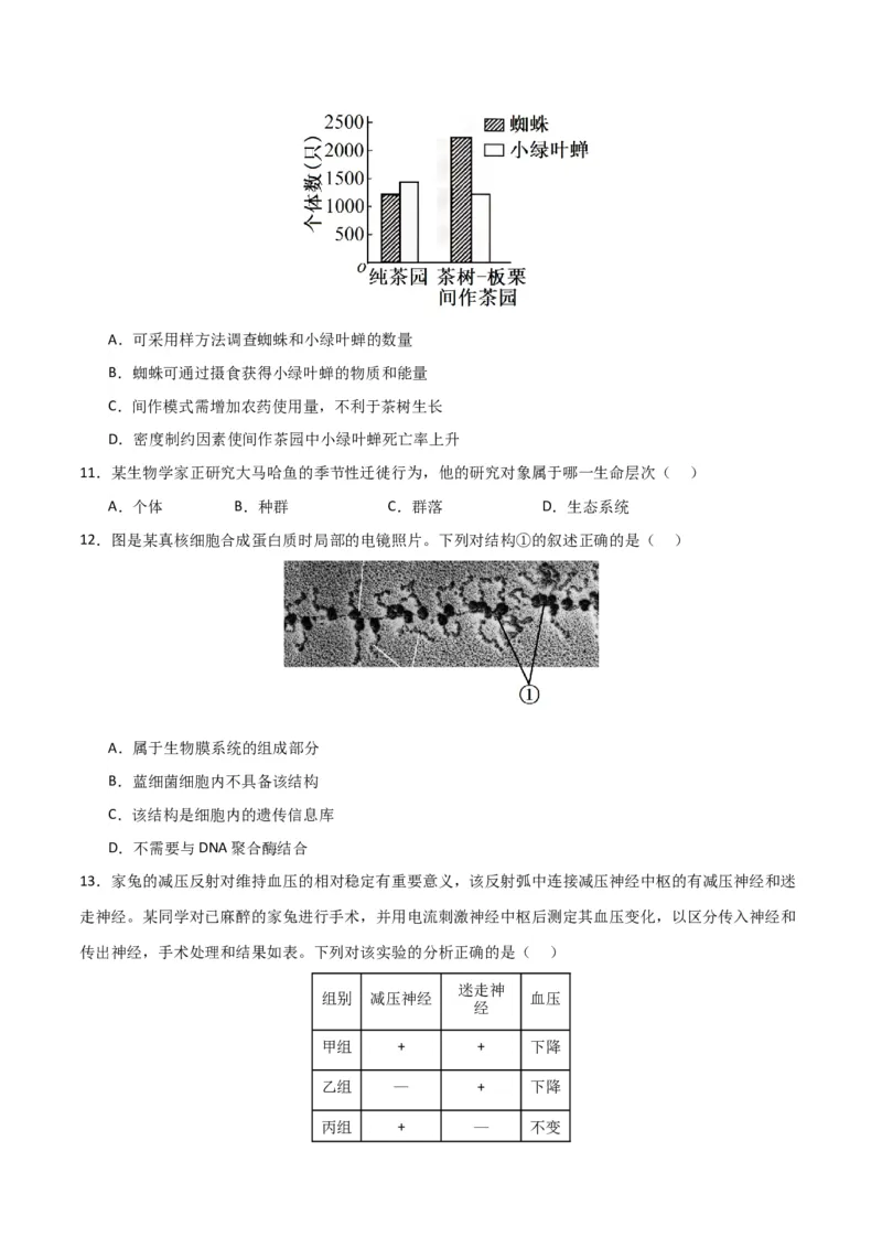 黄金卷02（考试版）-赢在高考&middot;黄金8卷备战2024年高考生物模拟卷（北京专用）_2024年新高考资料_4.2024高考模拟预测试卷