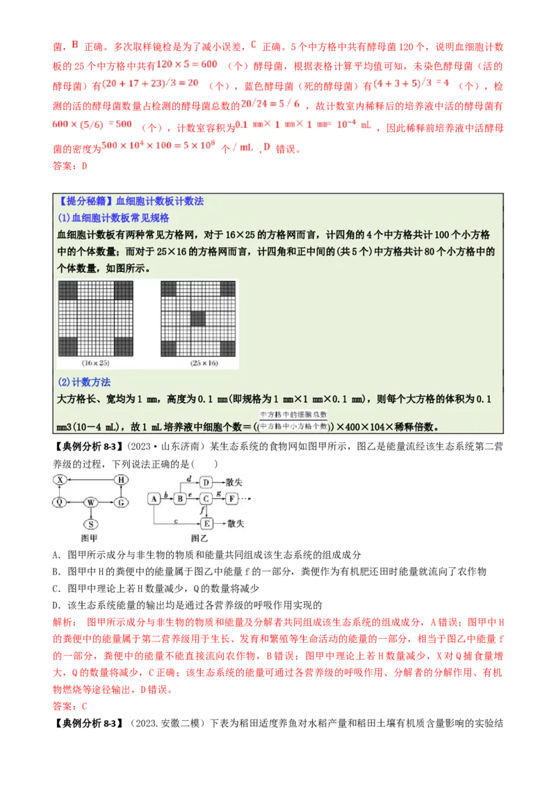 专题03图表分析型选择题（解析版）_2025年新高考资料_二轮复习_2025年高考生物二轮热点题型归纳与变式演练（新高考通用）3404350