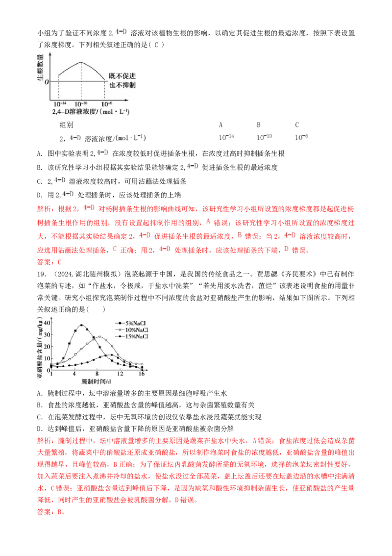 专题03图表分析型选择题（解析版）_2025年新高考资料_二轮复习_2025年高考生物二轮热点题型归纳与变式演练（新高考通用）3404350