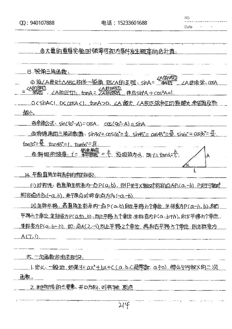 中考状元笔记数学_初中资料
