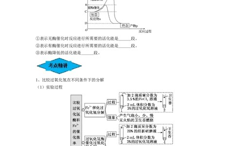 专题07酶和ATP（串讲）（原卷版）_新高考复习资料_2024年新高考复习资料_一轮复习资料_完备战2024年高考生物一轮复习串讲精练（新高考专用）_串讲