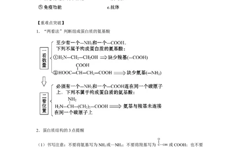 专题03蛋白质与核酸(学生版)_新高考复习资料_2023年新高考复习资料_二轮复习_增分要点2023高考生物二轮复习专题解读和分层训练291073137