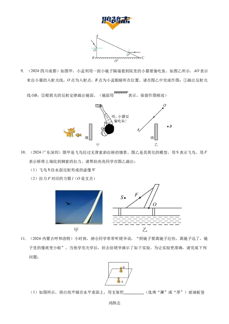 专题02光现象（5大模块知识清单+5个易混易错+3种方法技巧+典例真题精析）（原卷版）_8、物理总复习_物理一轮复习