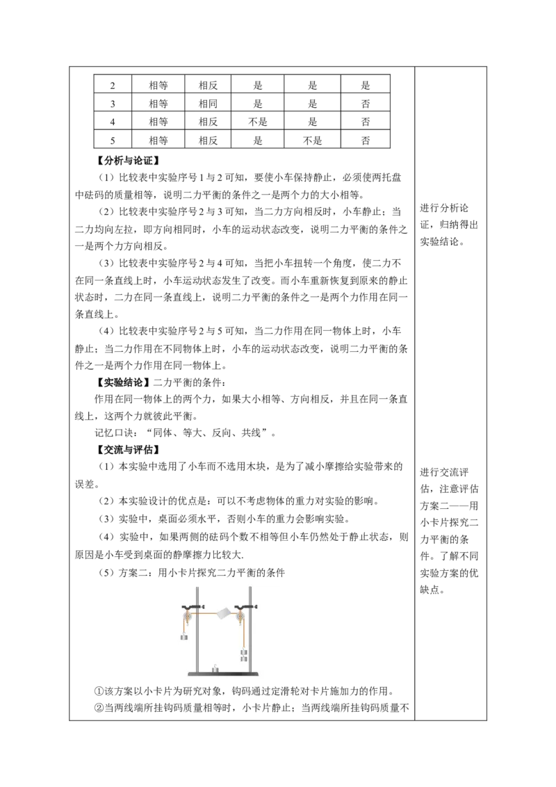8.2二力平衡（教学设计）-（人教版2024）_初物_八年级上下册+九年级全一册物理_八年级物理下册_教学设计（更新中）