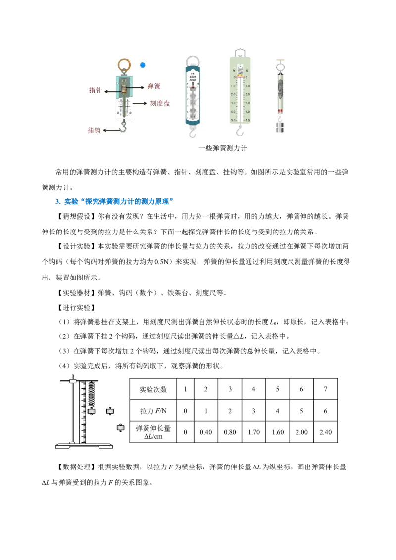 7.2弹力（导学案）-原卷版_初物_八年级上下册+九年级全一册物理_八年级物理下册_老课标资料_导学案