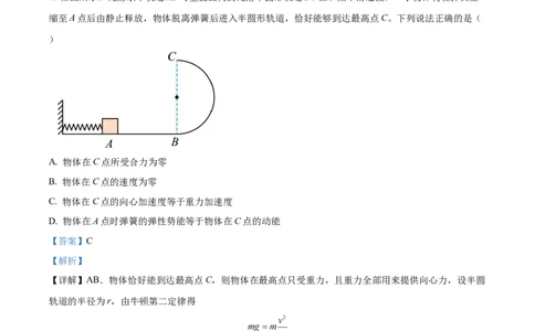 2024年高考物理试卷（北京）（含答案）_北京市高考历年真题_物理