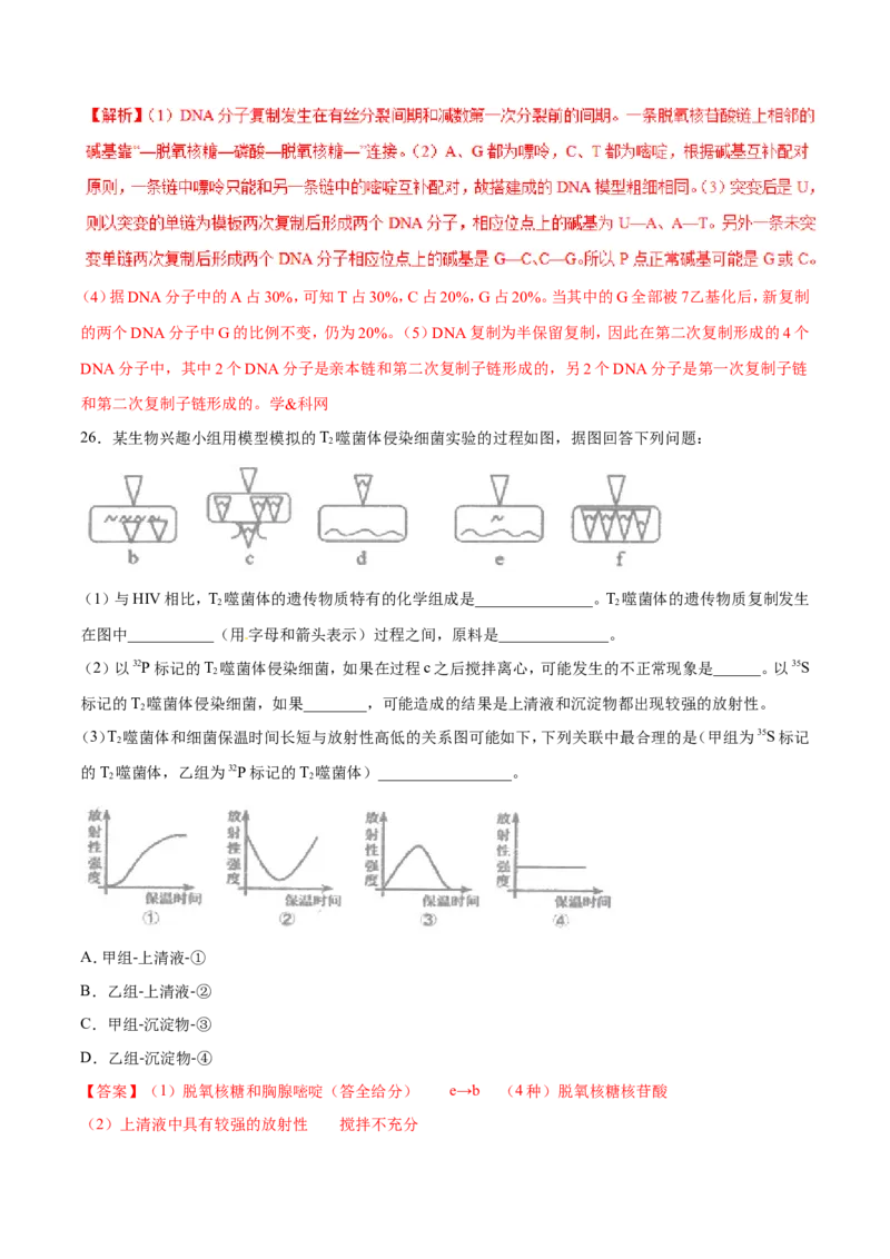专题04遗传的细胞基础和分子基础-备战2019年高考生物之纠错笔记系列（解析版）_新高考复习资料_2022年新高考复习资料_2022年一轮复习最新版_1.2022年高考生物一轮复习全国通用版