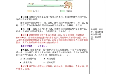 2.2声音的特性（教学设计）-（人教版）_初物_八年级上下册+九年级全一册物理_八年级物理上册_老课标资料_教学设计