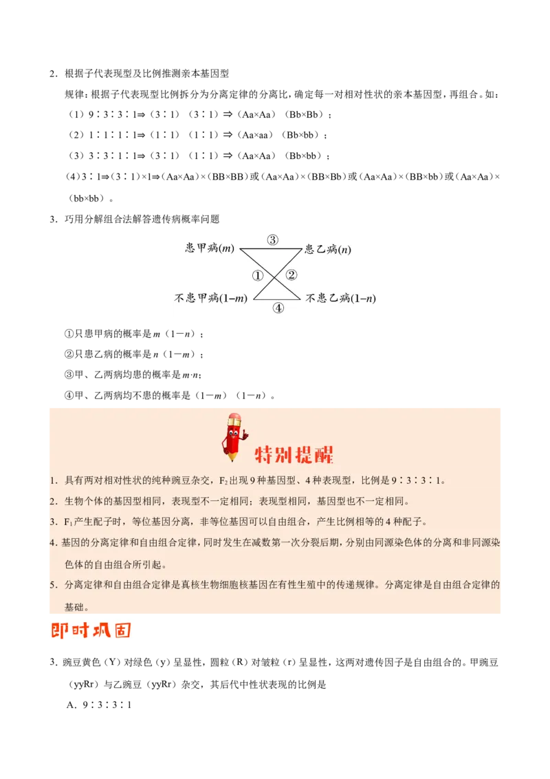 专题05遗传的基本规律-备战2019年高考生物之纠错笔记系列（原卷版）_新高考复习资料_2022年新高考复习资料_2022年一轮复习最新版_1.2022年高考生物一轮复习全国通用版_原卷版