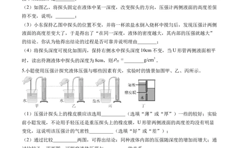 2025届中考物理压强冲刺提分练（9）（含解析）_8、物理总复习_2025年中考复习资料_2025届中考物理压强冲刺提分练