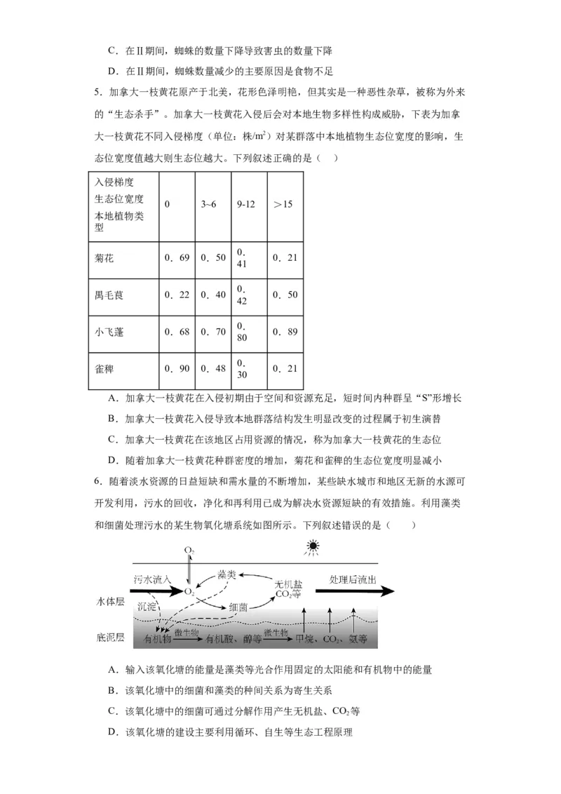 第九单元生物与环境（测试卷）（原卷版）_2024年新高考资料_3.2024专项复习_备战2024年高考生物一轮复习重难点专项突破
