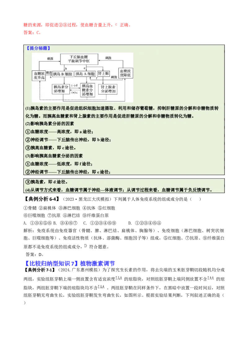 专题04比较归纳型选择题（解析版）_2025年新高考资料_二轮复习_2025年高考生物二轮热点题型归纳与变式演练（新高考通用）3404350