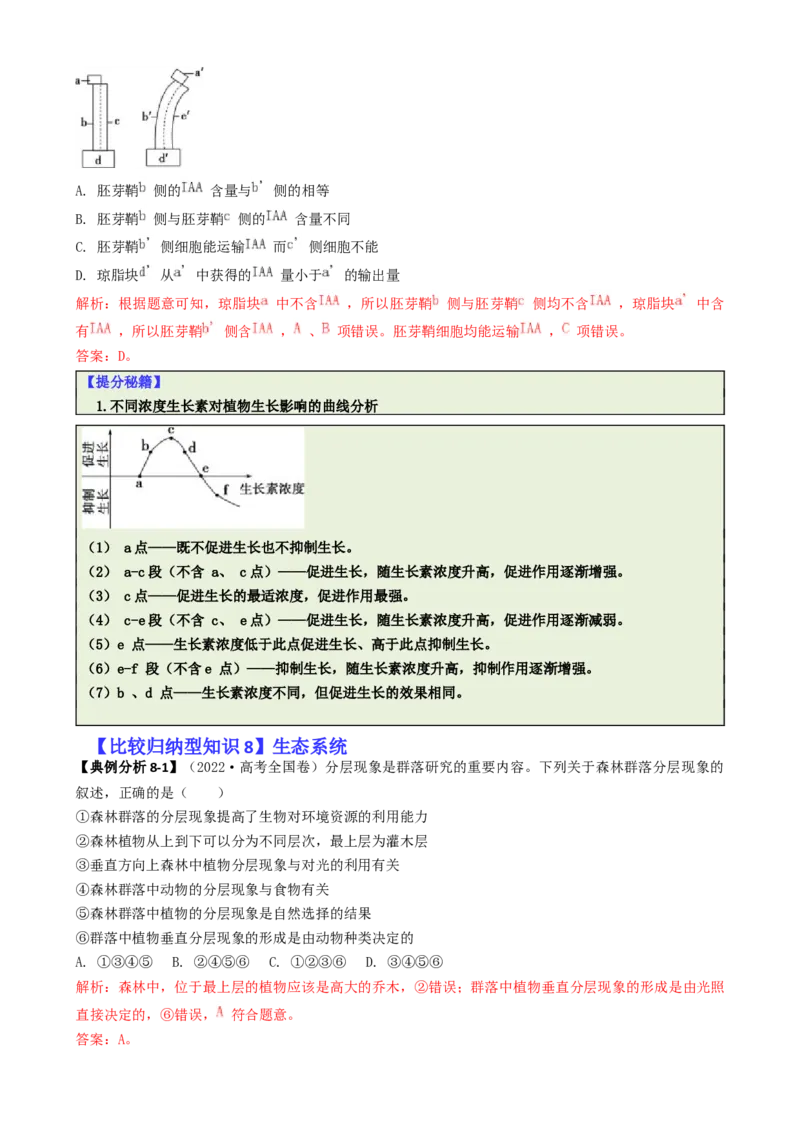 专题04比较归纳型选择题（解析版）_2025年新高考资料_二轮复习_2025年高考生物二轮热点题型归纳与变式演练（新高考通用）3404350