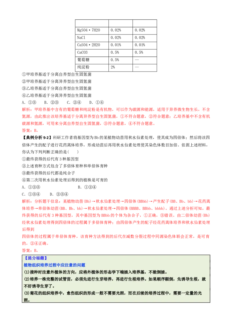 专题04比较归纳型选择题（解析版）_2025年新高考资料_二轮复习_2025年高考生物二轮热点题型归纳与变式演练（新高考通用）3404350