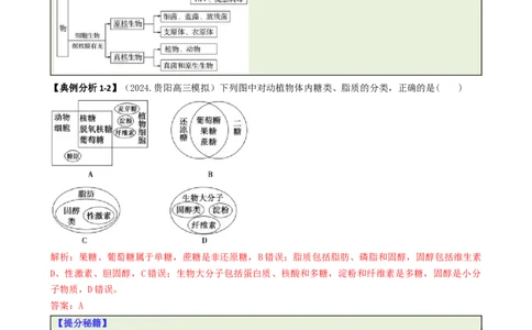 专题04比较归纳型选择题（解析版）_2025年新高考资料_二轮复习_2025年高考生物二轮热点题型归纳与变式演练（新高考通用）3404350