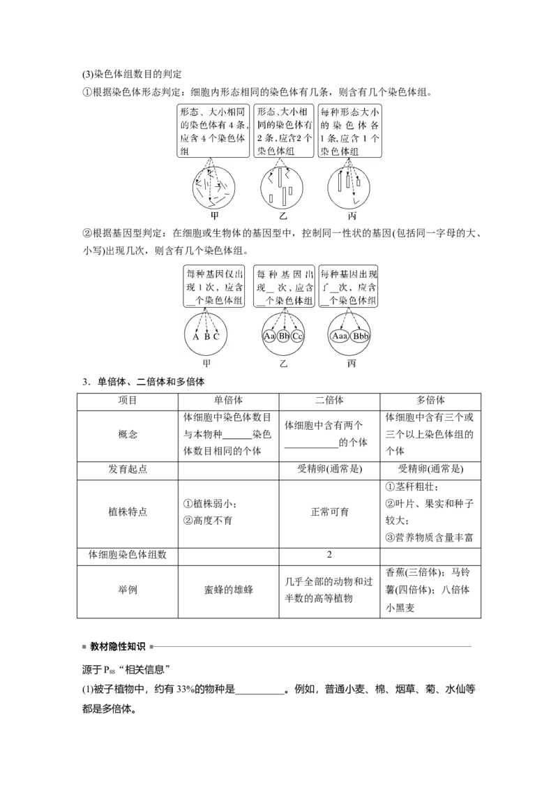 第7单元　第2课时　染色体变异_2024年新高考资料_1.2024一轮复习_2024年高考生物一轮复习讲义（新人教版）_学生版在此文件夹_大一轮复习讲义_第七单元　生物的变异和进化