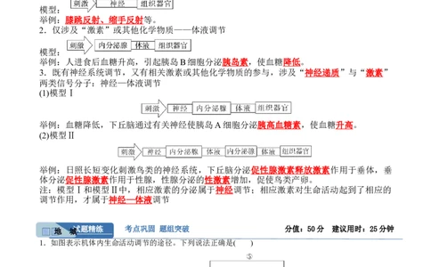 考点通关卷29动物生命活动调节的综合（原卷版）_2024年新高考资料_1.2024一轮复习_2024年高考生物一轮复习考点通关卷（新高考通用）