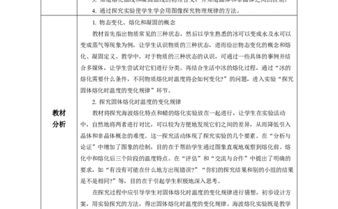 3.2熔化和凝固（教学设计）-（人教版2024）_初物_八年级上下册+九年级全一册物理_八年级物理上册_教学设计（完）