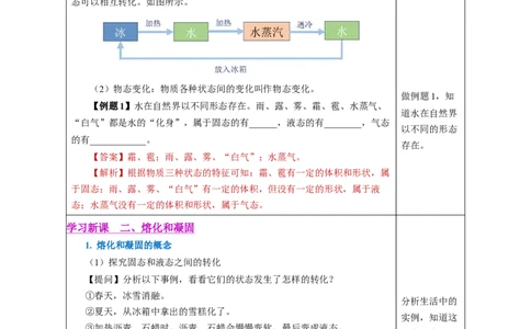 3.2熔化和凝固（教学设计）-（人教版2024）_初物_八年级上下册+九年级全一册物理_八年级物理上册_教学设计（完）