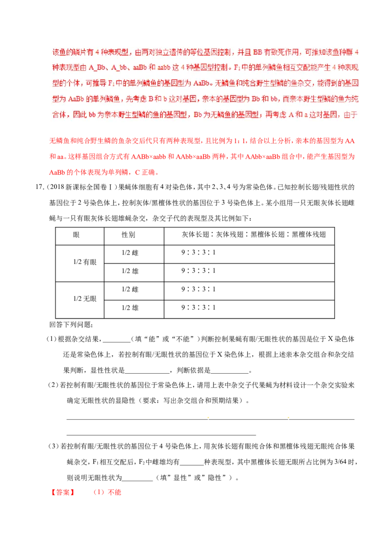 专题05遗传的基本规律-备战2019年高考生物之纠错笔记系列（解析版）_新高考复习资料_2022年新高考复习资料_2022年一轮复习最新版_1.2022年高考生物一轮复习全国通用版