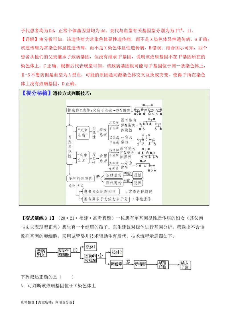 专题04&ldquo;条件分析&rdquo;类题型&mdash;&mdash;逆向分析法（解析版）_新高考复习资料_2024年新高考复习资料_二轮复习资料_2024年高考生物二轮热点题型归纳与变式演练（新高考通用）