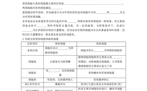 专题01走近细胞（串讲）（原卷版）_新高考复习资料_2024年新高考复习资料_一轮复习资料_完备战2024年高考生物一轮复习串讲精练（新高考专用）_串讲