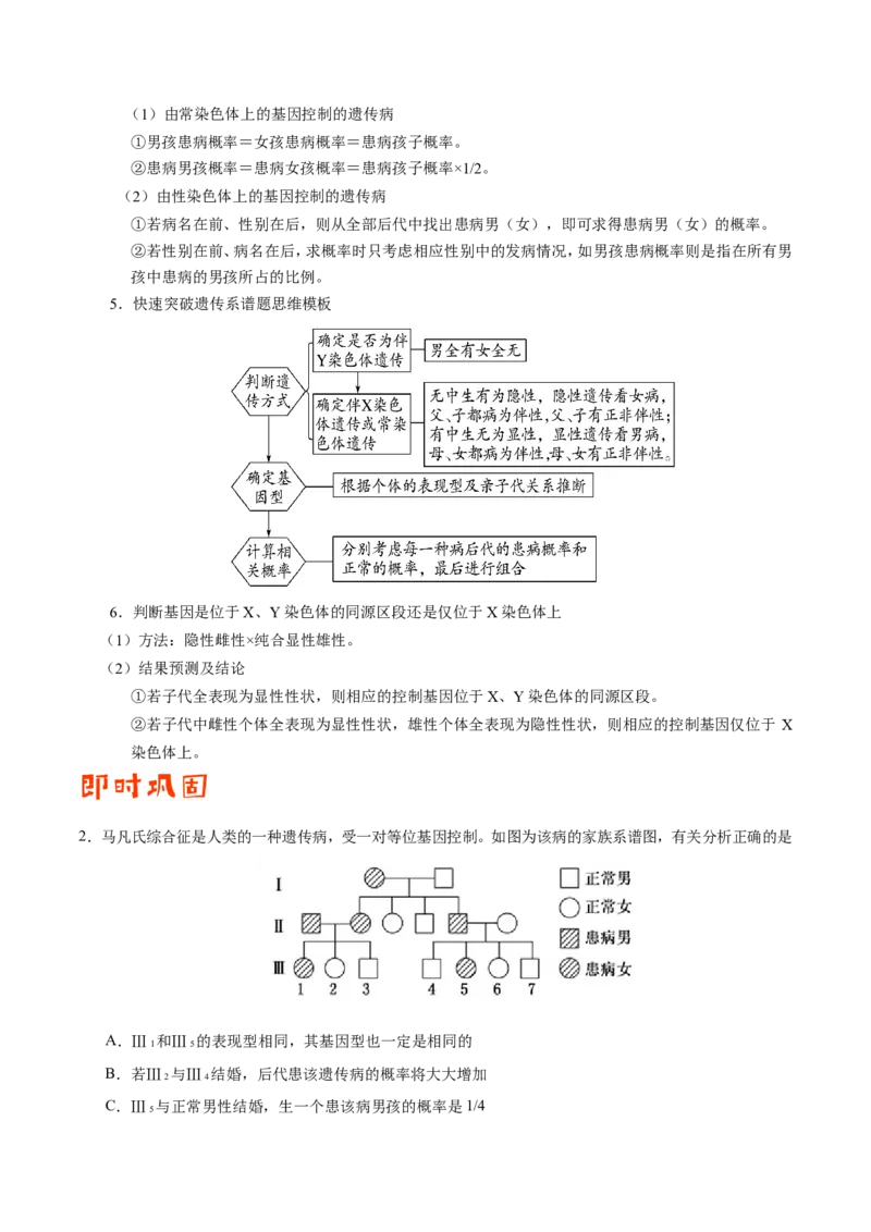 专题06人类遗传病及伴性遗传-备战2019年高考生物之纠错笔记系列（解析版）_新高考复习资料_2022年新高考复习资料_2022年一轮复习最新版_1.2022年高考生物一轮复习全国通用版