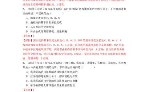 专题04核酸（解析版）_通用版（老高考）复习资料_2024年复习资料_完备战2024年高考生物一轮复习抢分特训（全国通用）_教师版（含答案解析）