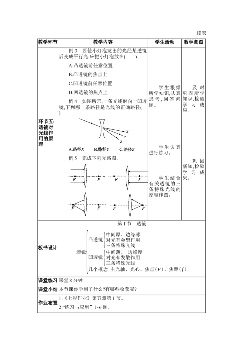 5.1透镜_初物_八年级上下册+九年级全一册物理_八年级物理上册_全套教学资源_课件教案2_教案_5.第五章透镜及其应用