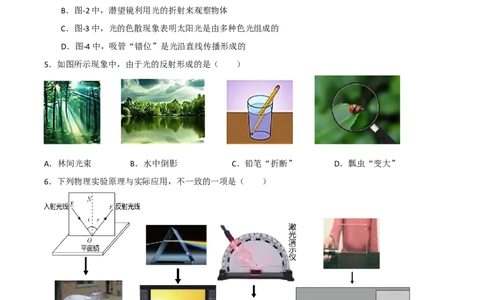 专题03光的传播2022-2023学年中考二轮培优训练（原卷版）_8、物理总复习_8.中考物理总复习_2023年中考复习资料_二轮复习_备战2023学年中考二轮培优训练
