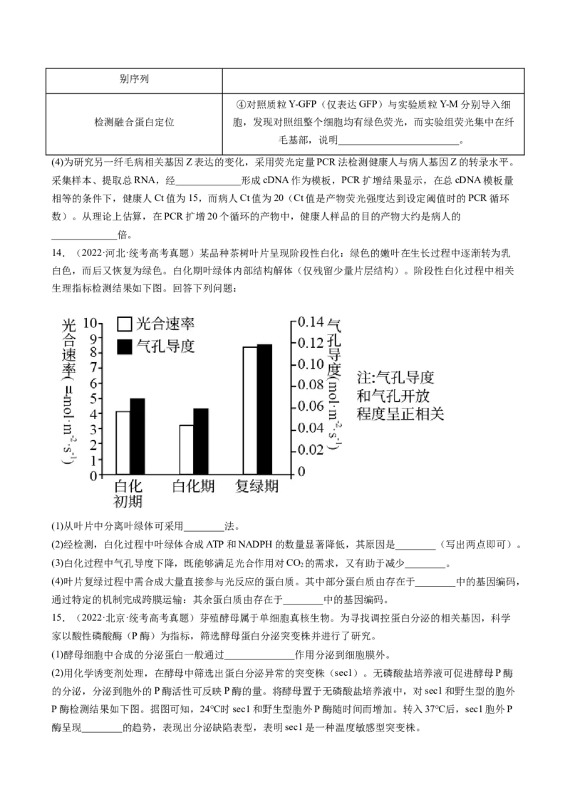 第6讲细胞质和生物膜系统（练习）（原卷版）_2024年新高考资料_1.2024一轮复习_2024年高考生物一轮复习讲练测（新教材新高考）