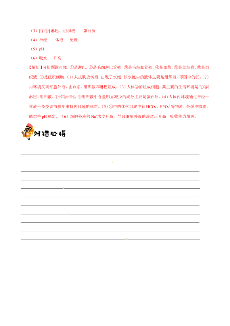 专题08人体的内环境与稳态-备战2019年高考生物之纠错笔记系列（解析版）_新高考复习资料_2022年新高考复习资料_2022年一轮复习最新版_1.2022年高考生物一轮复习全国通用版