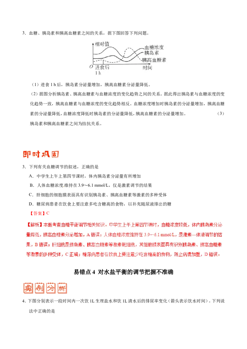 专题08人体的内环境与稳态-备战2019年高考生物之纠错笔记系列（解析版）_新高考复习资料_2022年新高考复习资料_2022年一轮复习最新版_1.2022年高考生物一轮复习全国通用版