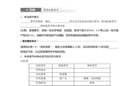 第8单元　第6课时　体液调节与神经调节的关系_2024年新高考资料_1.2024一轮复习_2024年高考生物一轮复习讲义（新人教版）_学生版在此文件夹_大一轮复习讲义_第八单元　生命活动的调节