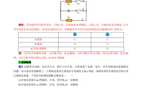 &ldquo;表格法&rdquo;突破电路故障分析_8、物理总复习_2024年中考复习资料_专项复习资料_2024年中考物理复习辅导系列_❤更新专项复习