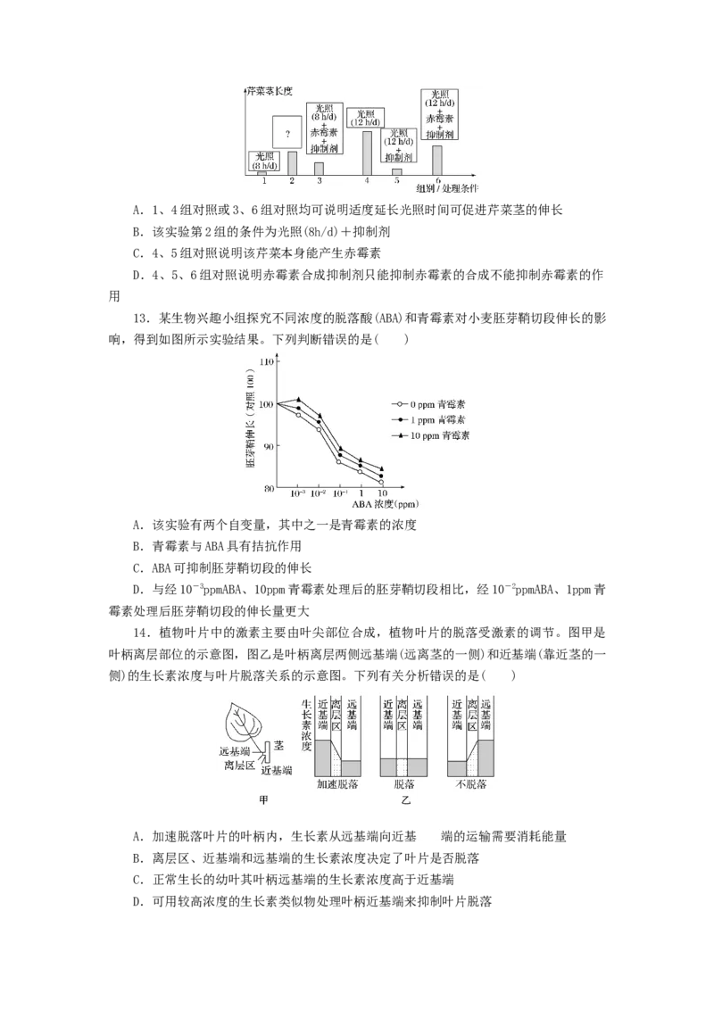 专题06植物激素的相关实验探究-备战2021年高考生物核心考点透析（原卷版）_新高考复习资料_2021年新高考资料_备战2021年高考生物核心考点透析