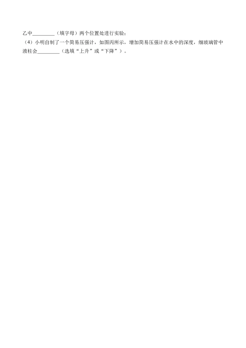 2025届中考物理压强冲刺提分练（8）（含解析）_8、物理总复习_2025年中考复习资料_2025届中考物理压强冲刺提分练