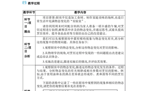 3.5跨学科实践：探索厨房中的物态变化问题_初物_八年级上下册+九年级全一册物理_八年级物理上册_全套教学资源_课件教案2_教案_3.第三章物态变化