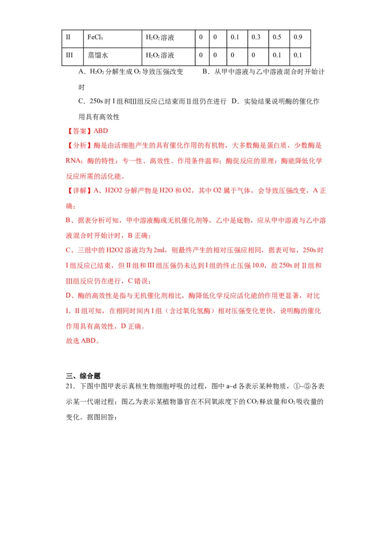 第三单元细胞的代谢（测试卷）（解析版)_2024年新高考资料_3.2024专项复习_备战2024年高考生物一轮复习重难点专项突破