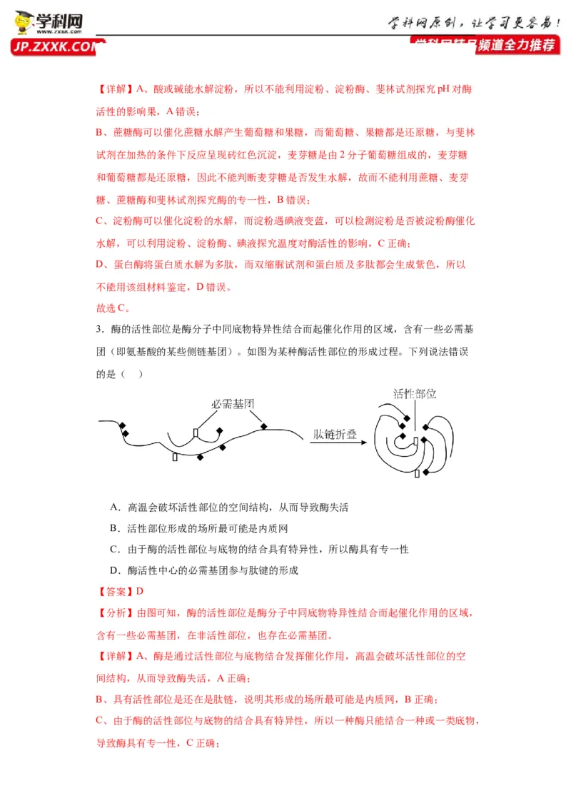 第三单元细胞的代谢（测试卷）（解析版)_2024年新高考资料_3.2024专项复习_备战2024年高考生物一轮复习重难点专项突破