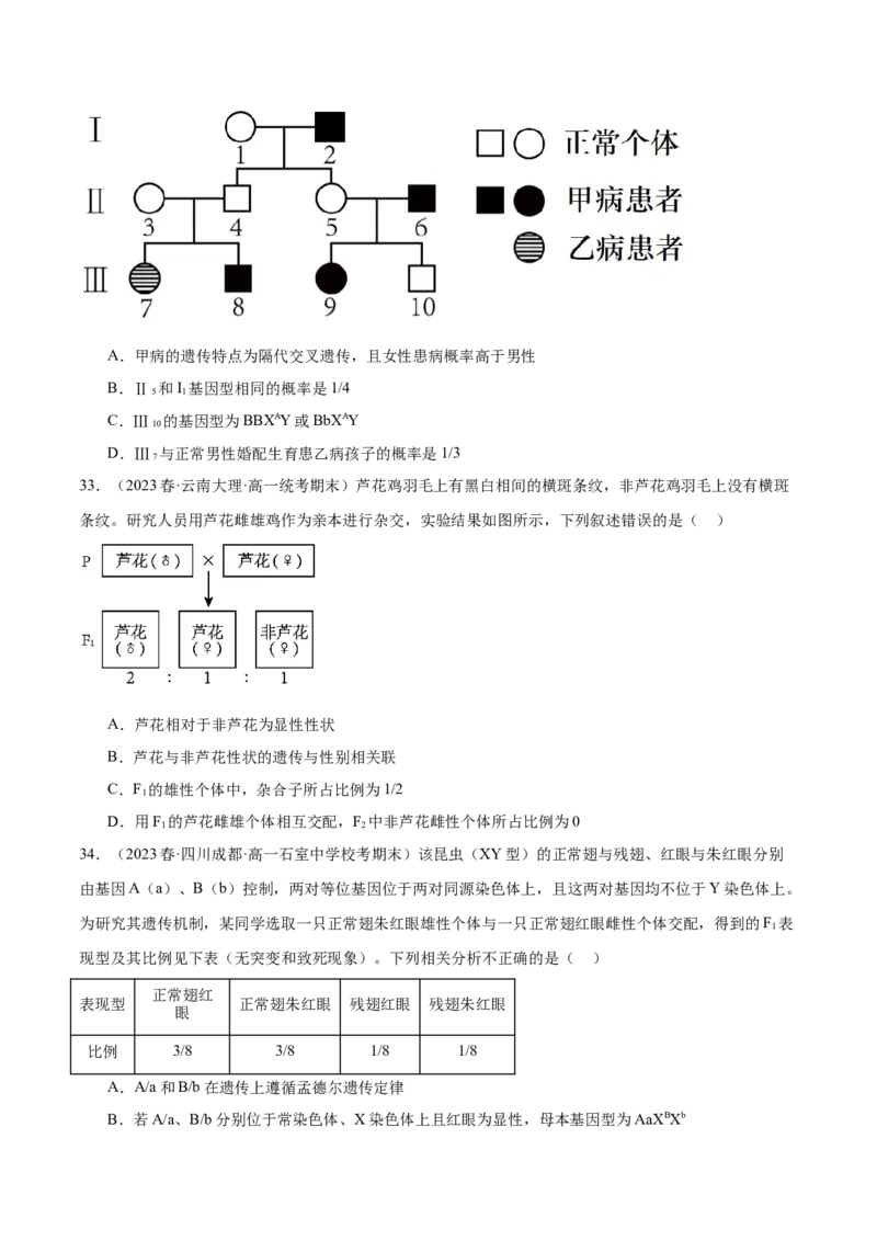 第五单元基因的传递规律（测试）（原卷版）_2024年新高考资料_1.2024一轮复习_2024年高考生物一轮复习讲练测（新教材新高考）