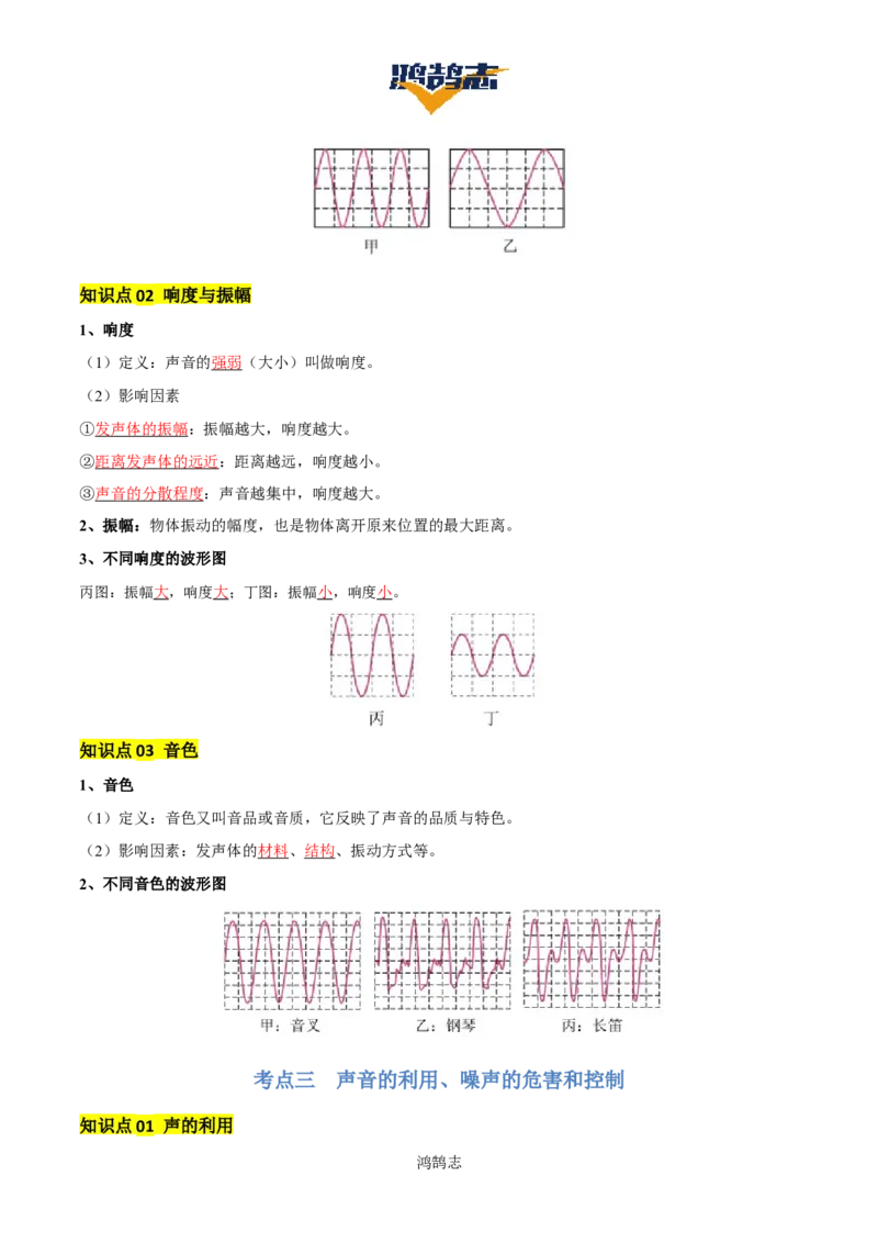 专题01声现象（3大模块知识清单+3个易混易错+2种方法技巧+典例真题精析）（解析版）_8、物理总复习_物理一轮复习