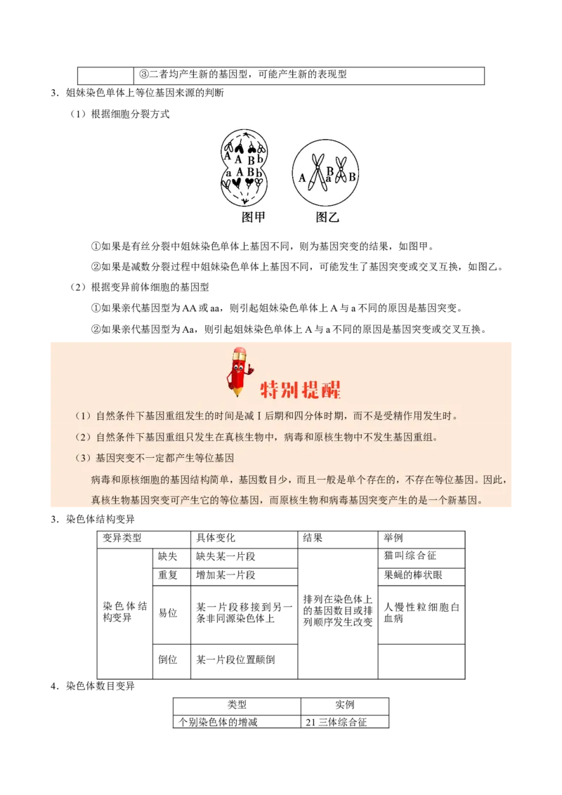 专题07生物的变异与进化-备战2019年高考生物之纠错笔记系列（解析版）_新高考复习资料_2022年新高考复习资料_2022年一轮复习最新版_1.2022年高考生物一轮复习全国通用版