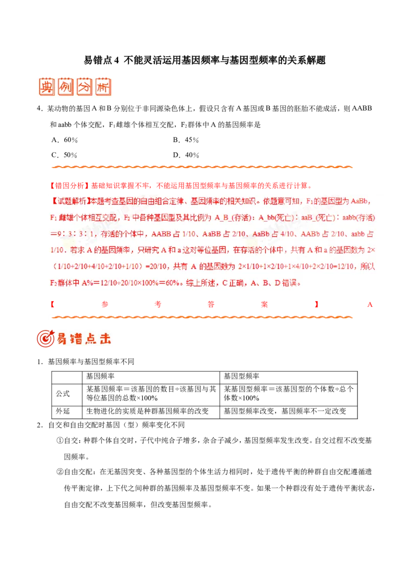 专题07生物的变异与进化-备战2019年高考生物之纠错笔记系列（解析版）_新高考复习资料_2022年新高考复习资料_2022年一轮复习最新版_1.2022年高考生物一轮复习全国通用版