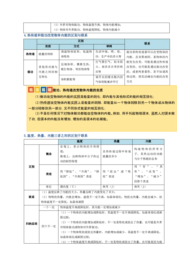 专题05内能、内能的利用（讲义）（解析版）_8、物理总复习_2024年中考复习资料_一轮复习_课件+讲义+练习2024年中考物理一轮复习讲练测（全国通用）_配套讲义（原卷版+解析版）
