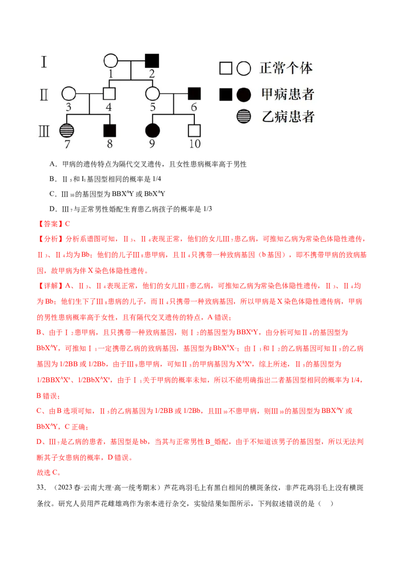 第五单元基因的传递规律（测试）（解析版）_2024年新高考资料_1.2024一轮复习_2024年高考生物一轮复习讲练测（新教材新高考）