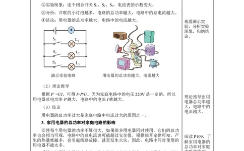 19.2家庭电路中电流过大的原因（教学设计）-（人教版）_初物_八年级上下册+九年级全一册物理_九年级物理全一册_教学设计